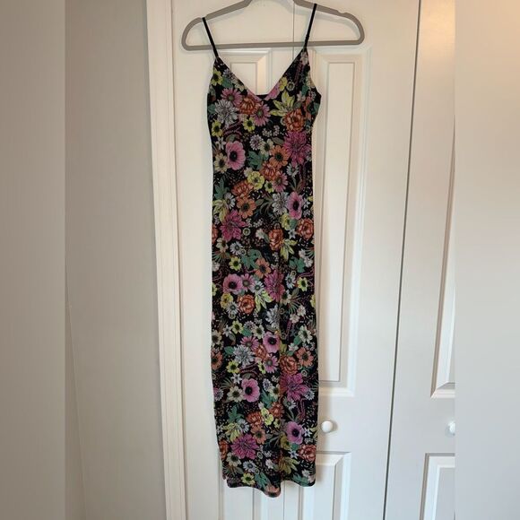 AFRM Amina Floral Print Slip Bodycon Dress Women’s Size Small - Picture 2 of 9